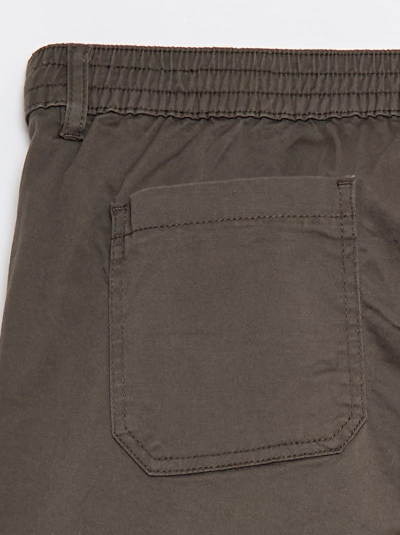Effen broek met zakken KAKI - Kiabi