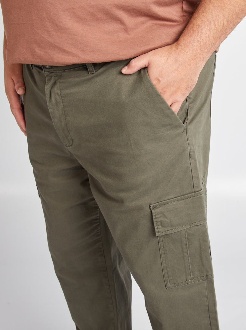 Effen broek met zakken KAKI - Kiabi