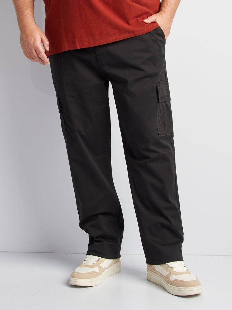 Effen broek met zakken zwart - Kiabi