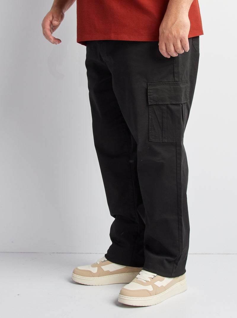 Effen broek met zakken zwart - Kiabi