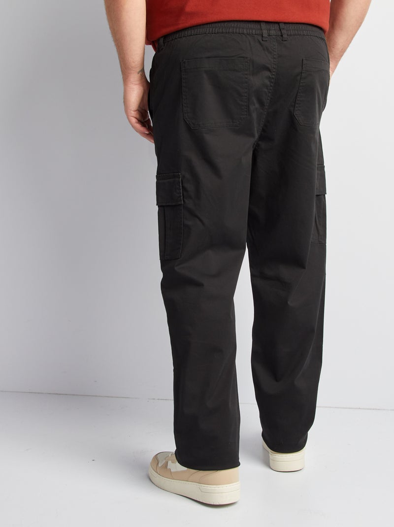Effen broek met zakken zwart - Kiabi