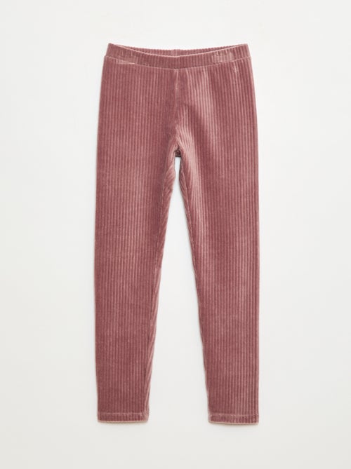 Effen broek van dik velours - Kiabi