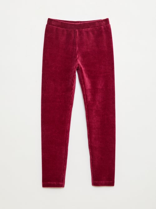 Effen broek van dik velours - Kiabi