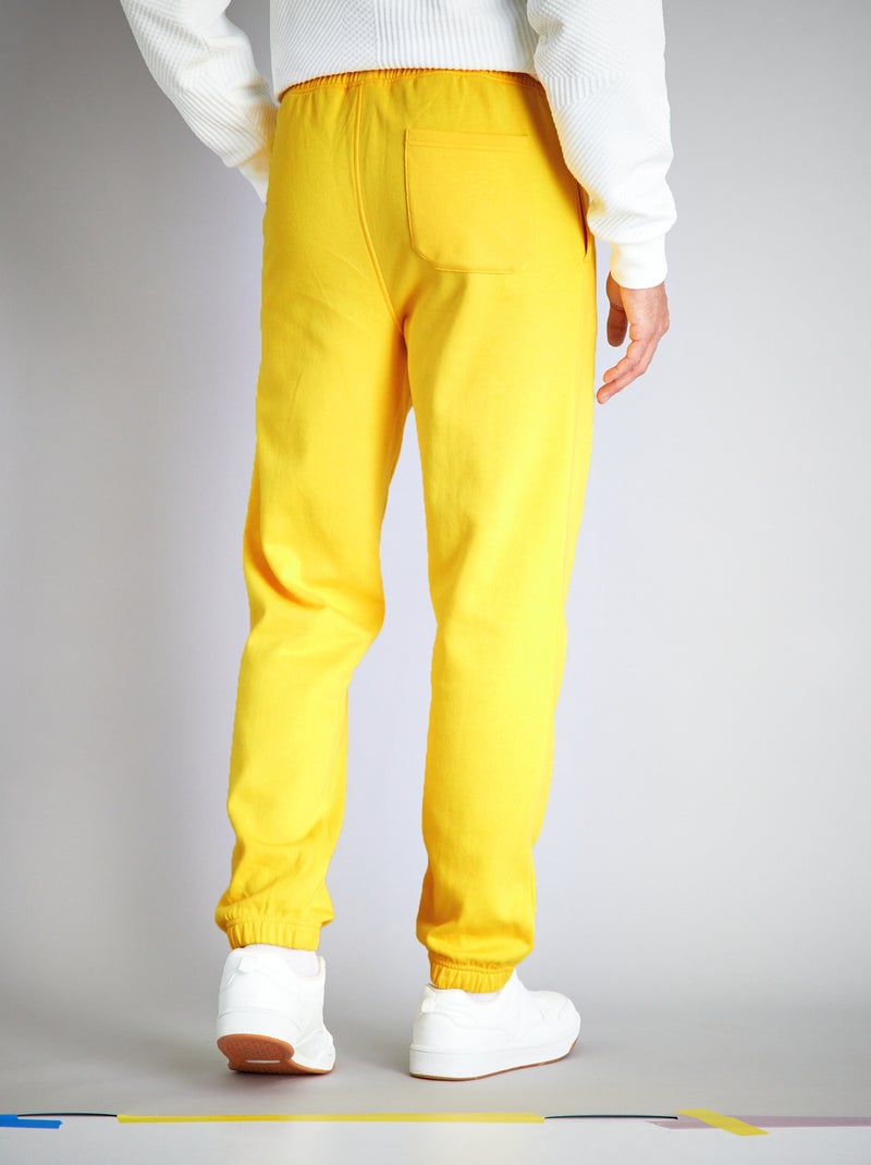 Effen broek van joggingstof GEEL - Kiabi