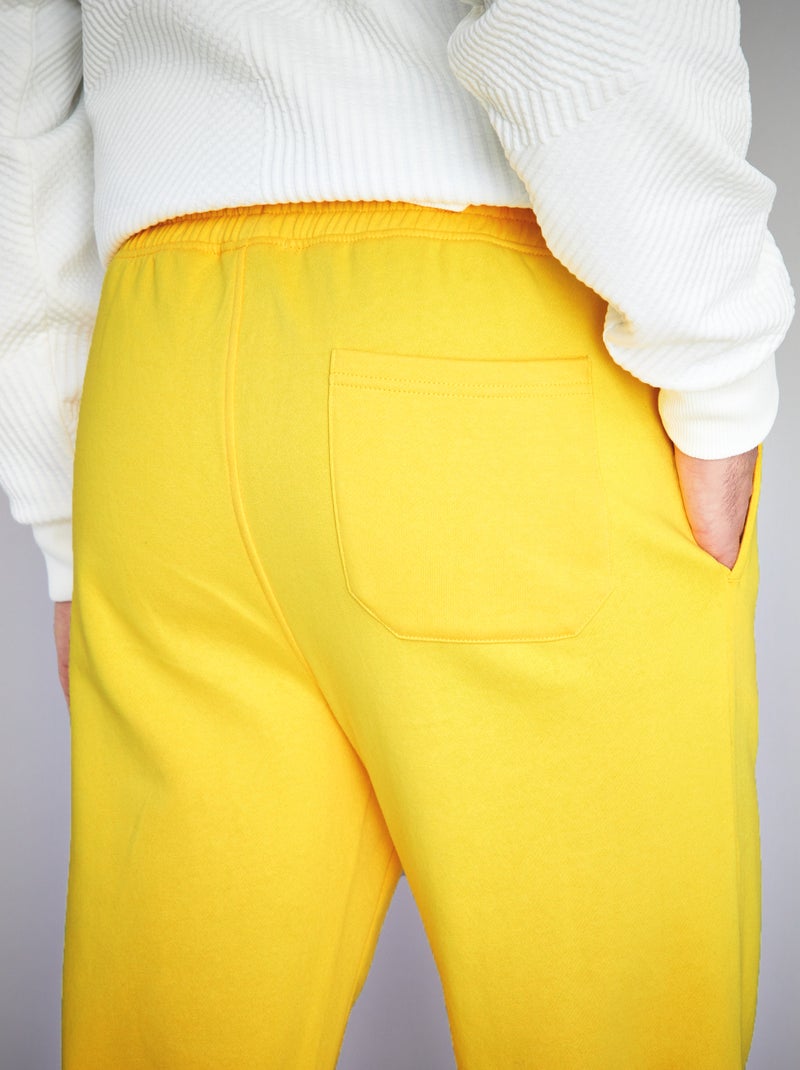 Effen broek van joggingstof GEEL - Kiabi