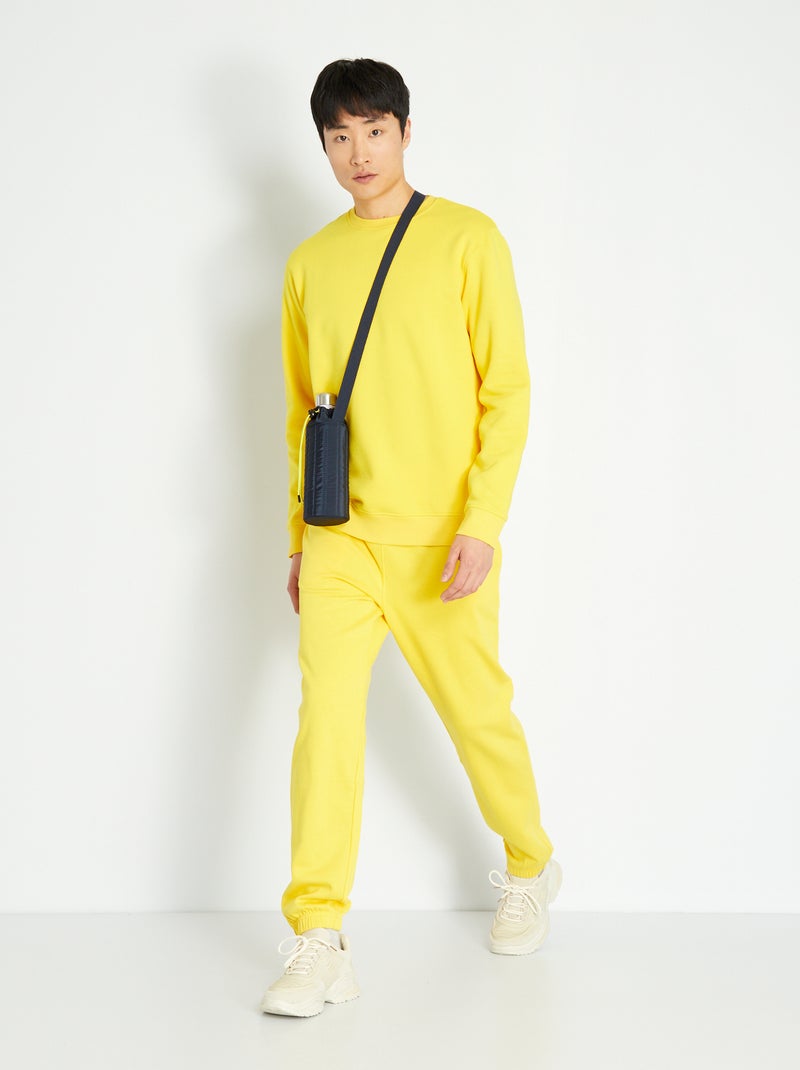 Effen broek van joggingstof GEEL - Kiabi