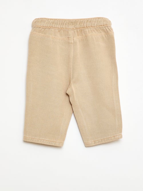 Effen broek van zachte stof met relax fit - Kiabi