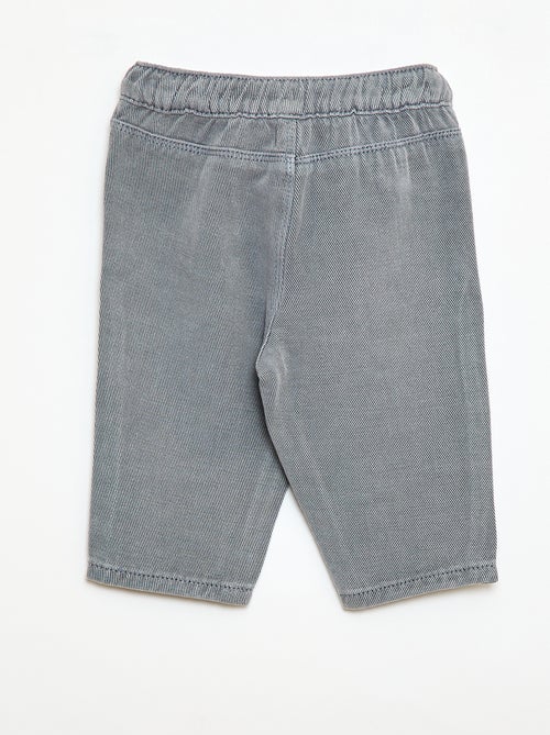 Effen broek van zachte stof met relax fit - Kiabi