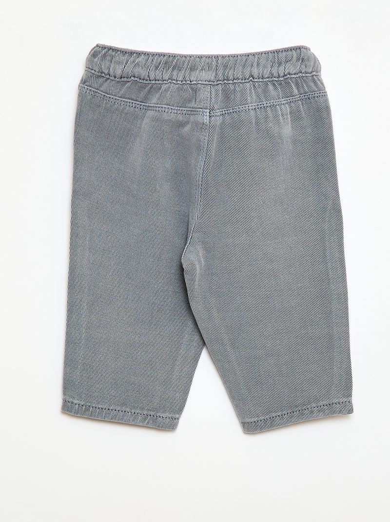 Effen broek van zachte stof met relax fit Blauw - Kiabi