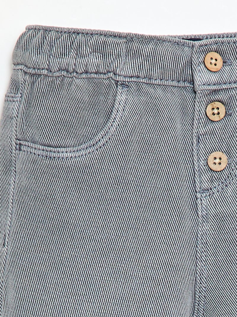 Effen broek van zachte stof met relax fit Blauw - Kiabi