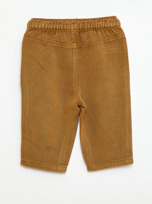 Effen broek van zachte stof met relax fit - Kiabi