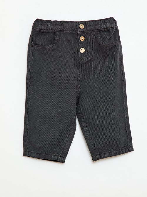 Effen broek van zachte stof met relax fit - Kiabi