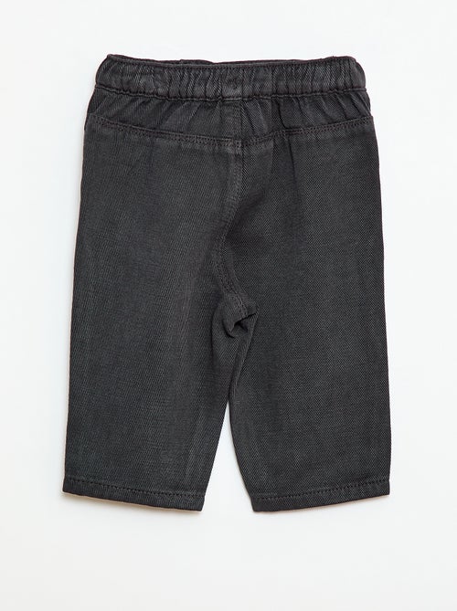 Effen broek van zachte stof met relax fit - Kiabi