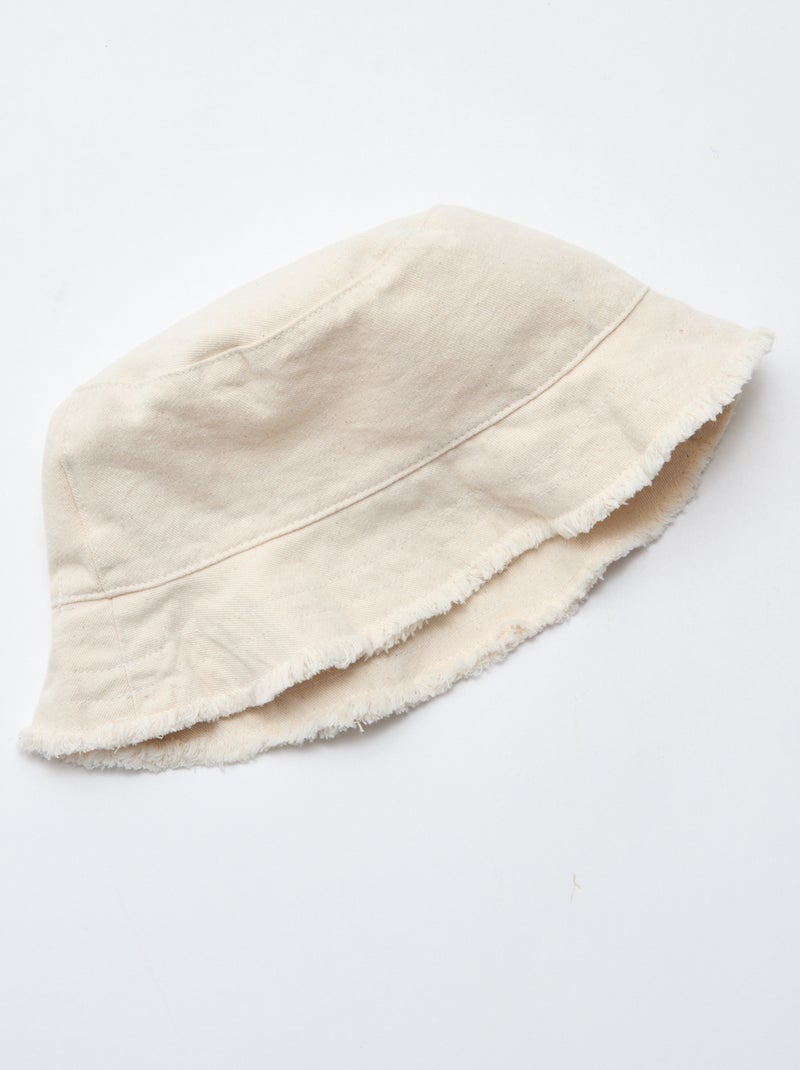 Effen bucket hat Biege - Kiabi
