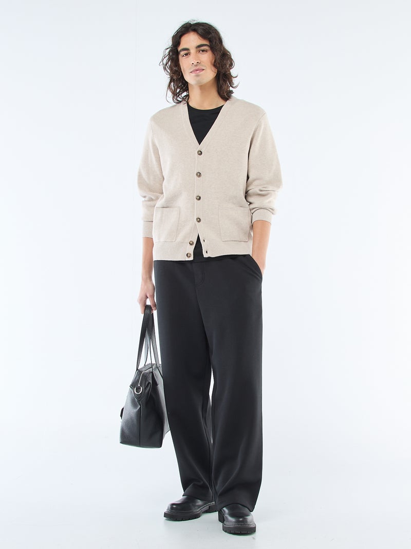 Effen cardigan Biege - Kiabi