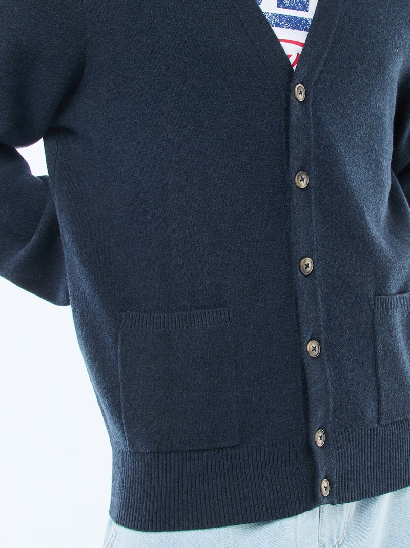 Effen cardigan Blauw - Kiabi