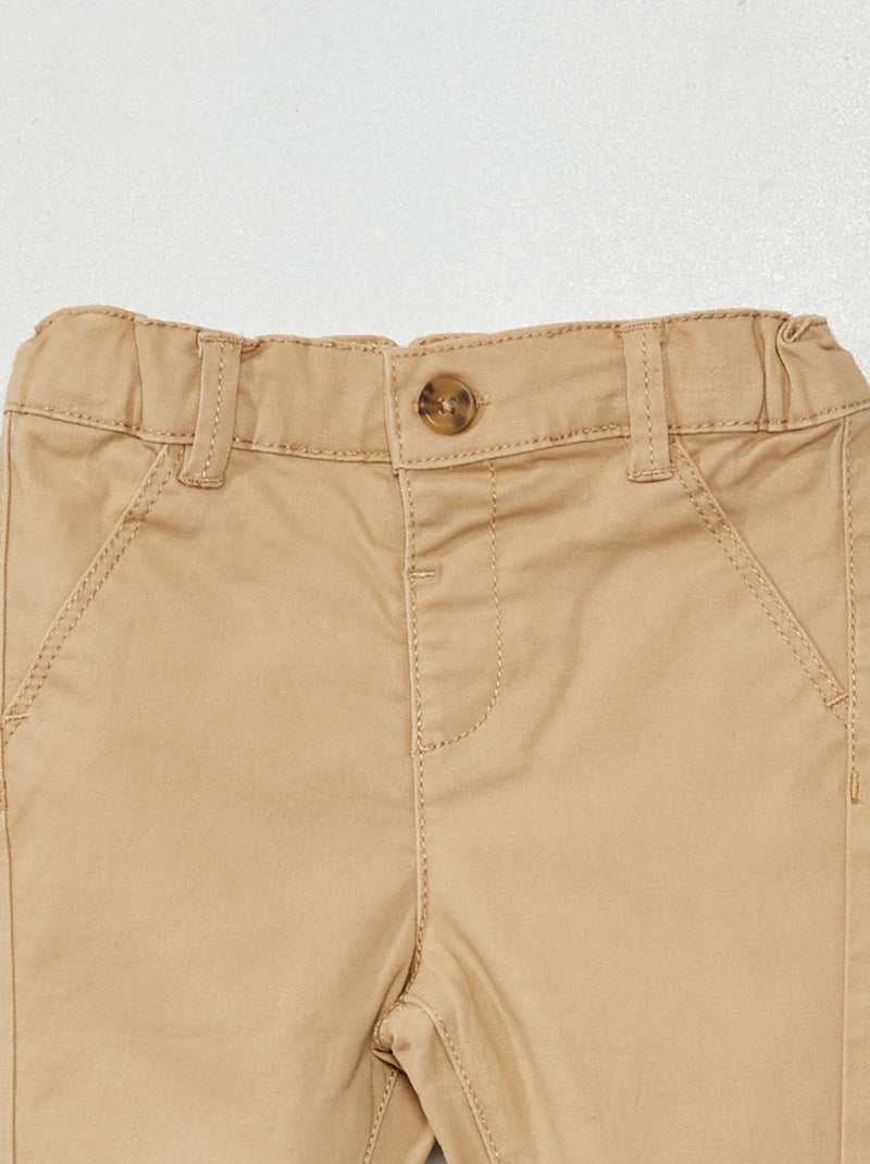 Effen chino Beige - Kiabi