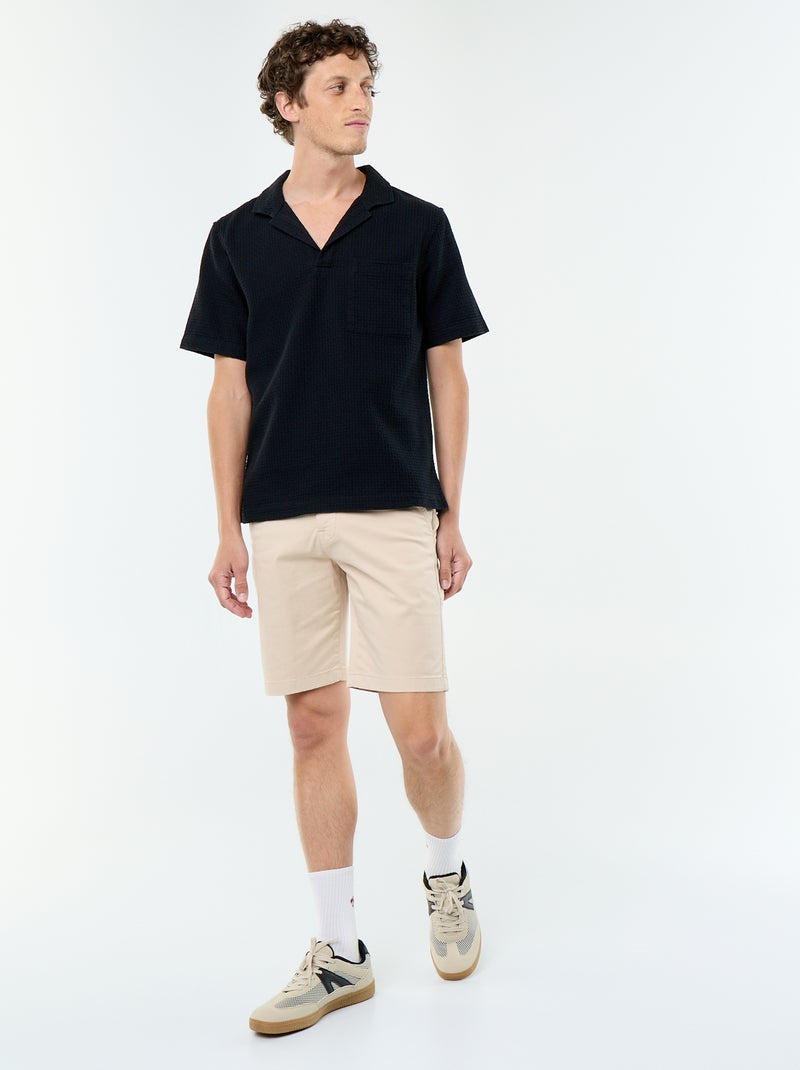 Effen chino bermuda Biege - Kiabi