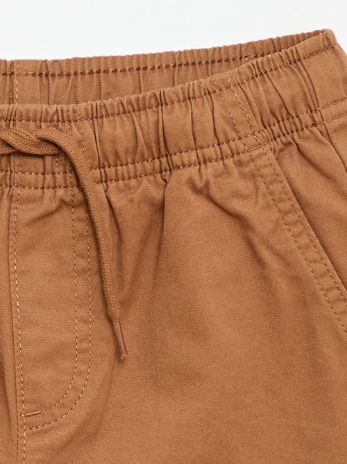 Effen chino bermuda met trekkoordjes - Kiabi