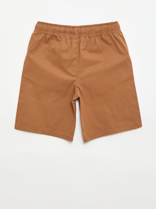 Effen chino bermuda met trekkoordjes - Kiabi