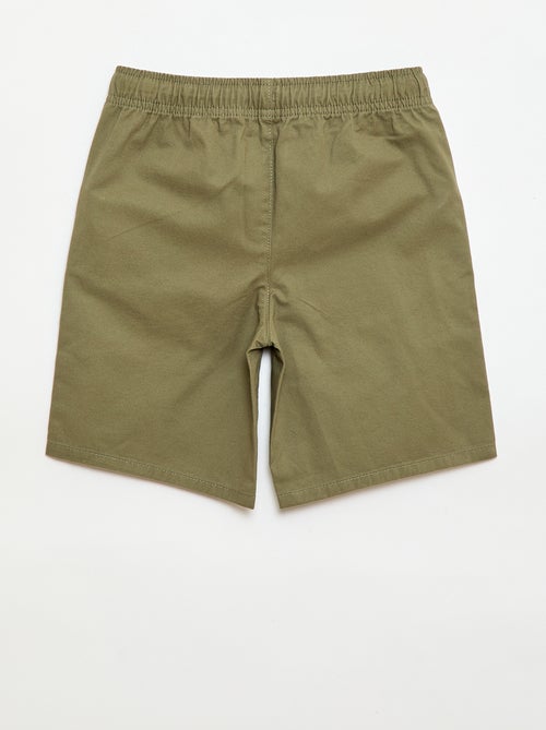 Effen chino bermuda met trekkoordjes - Kiabi