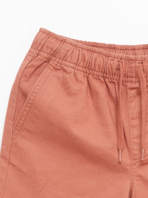 Effen chino bermuda met trekkoordjes - Kiabi