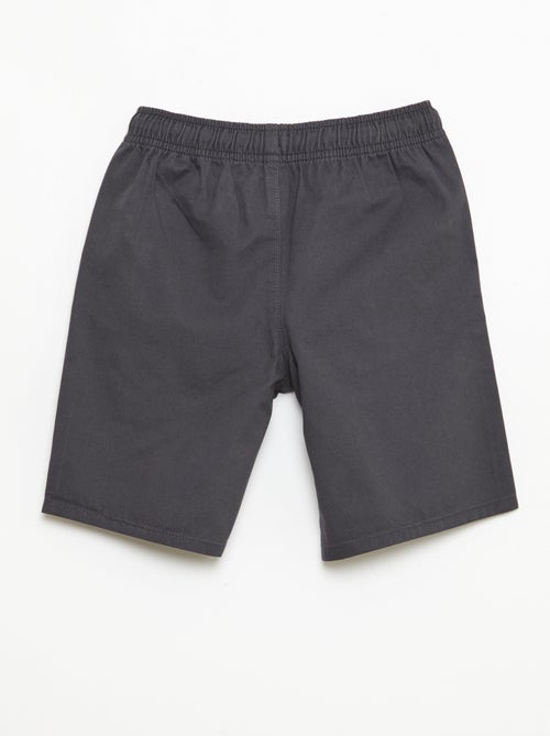 Effen chino bermuda met trekkoordjes - Kiabi