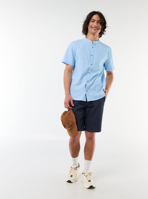 Effen chino bermuda van dobby - Kiabi