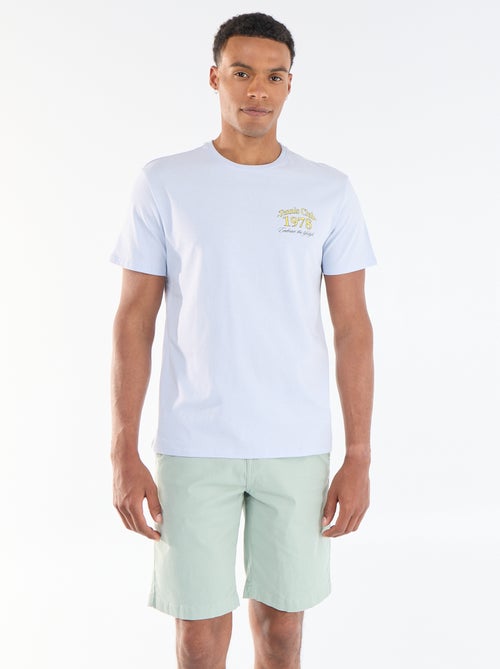 Effen chino bermuda van katoentwill - Kiabi
