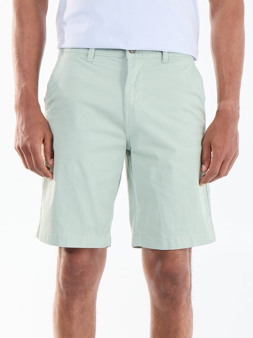 Effen chino bermuda van katoentwill - Kiabi