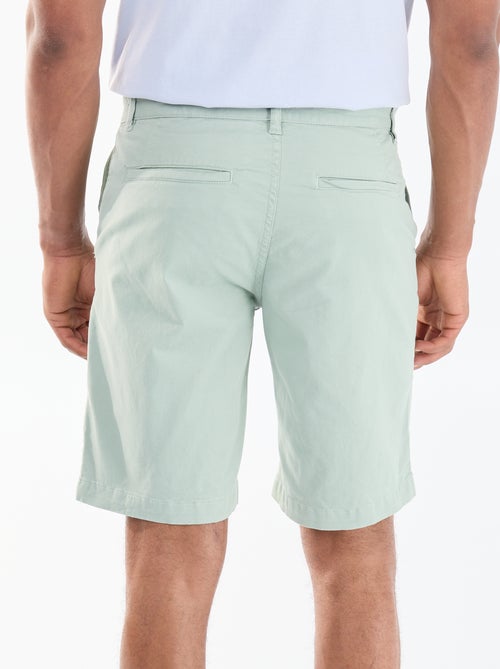 Effen chino bermuda van katoentwill - Kiabi