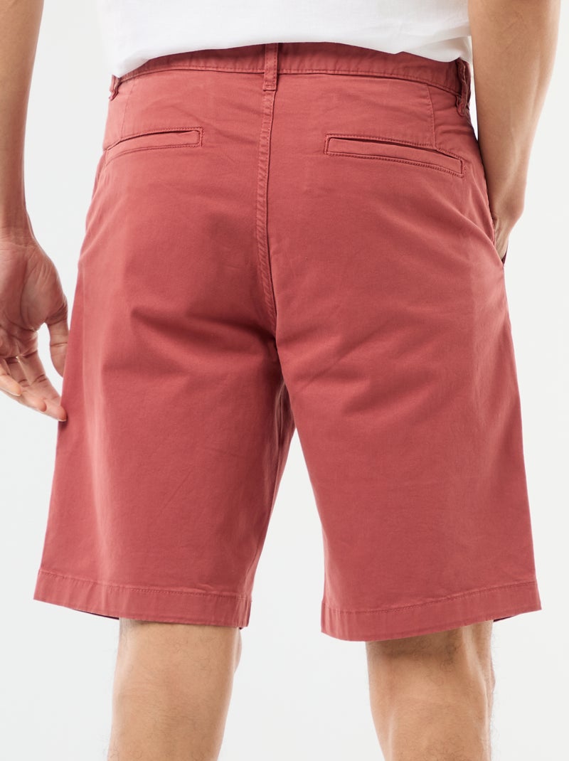 Effen chino bermuda van katoentwill Rose - Kiabi