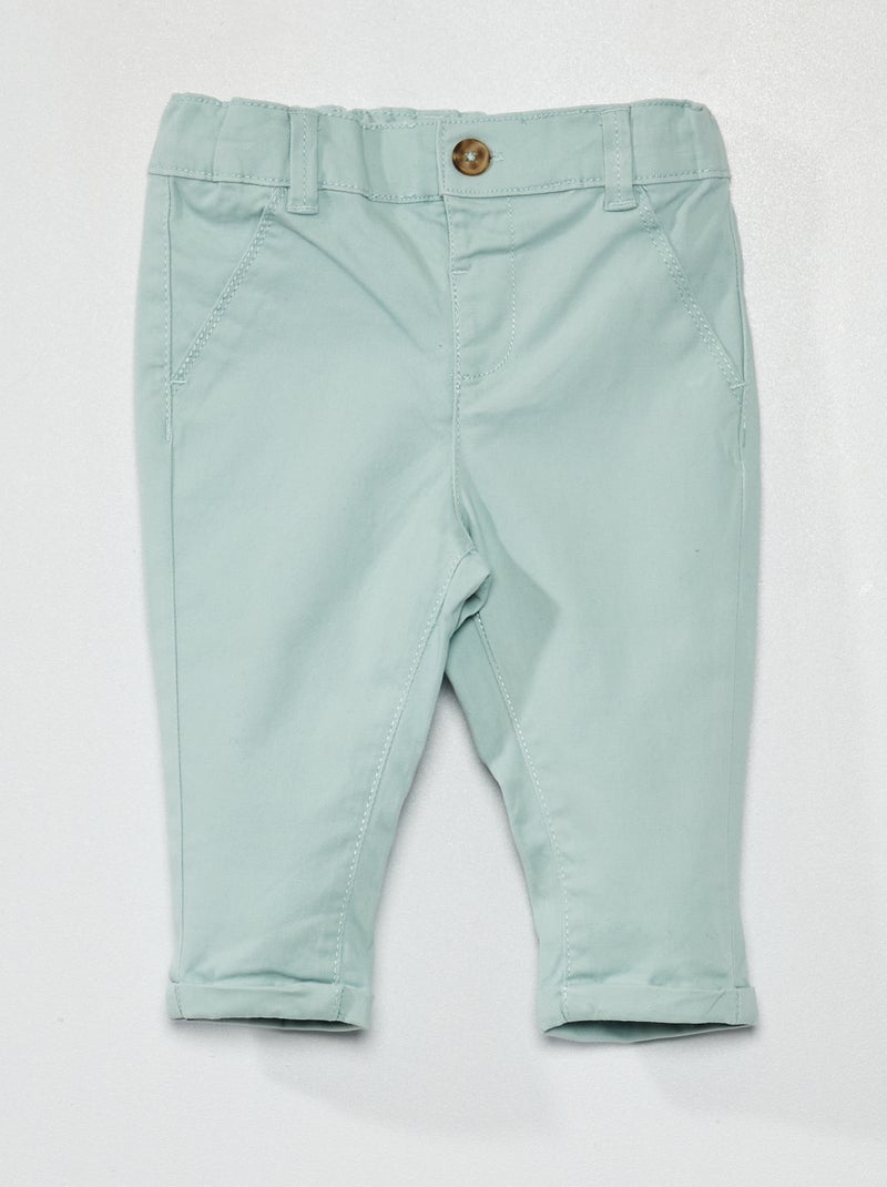 Effen chino BLAUW - Kiabi