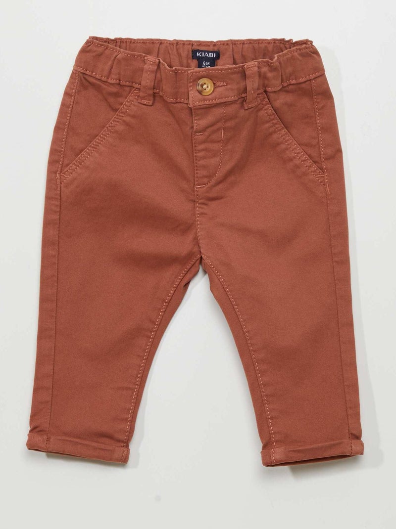 Effen chino BRUIN - Kiabi