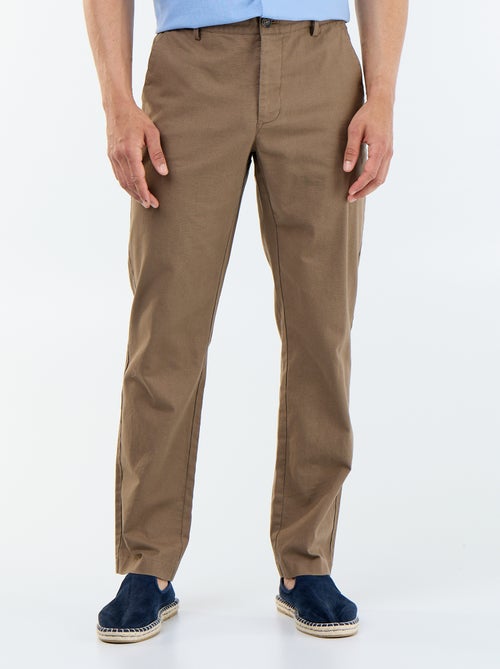 Effen chino met standaard taille - Kiabi