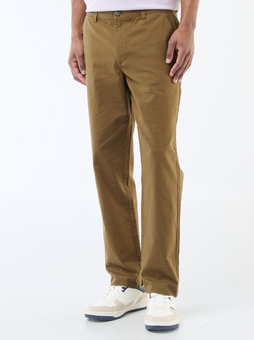 Effen chino met standaard taille - Kiabi