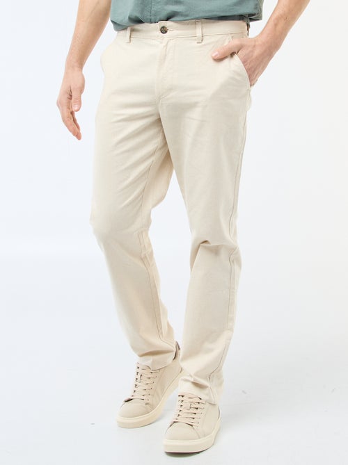 Effen chino met standaard taille - Kiabi