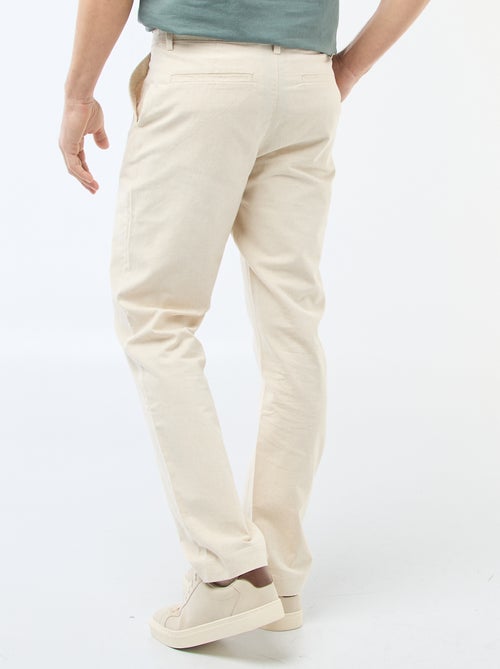 Effen chino met standaard taille - Kiabi