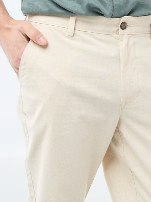 Effen chino met standaard taille - Kiabi