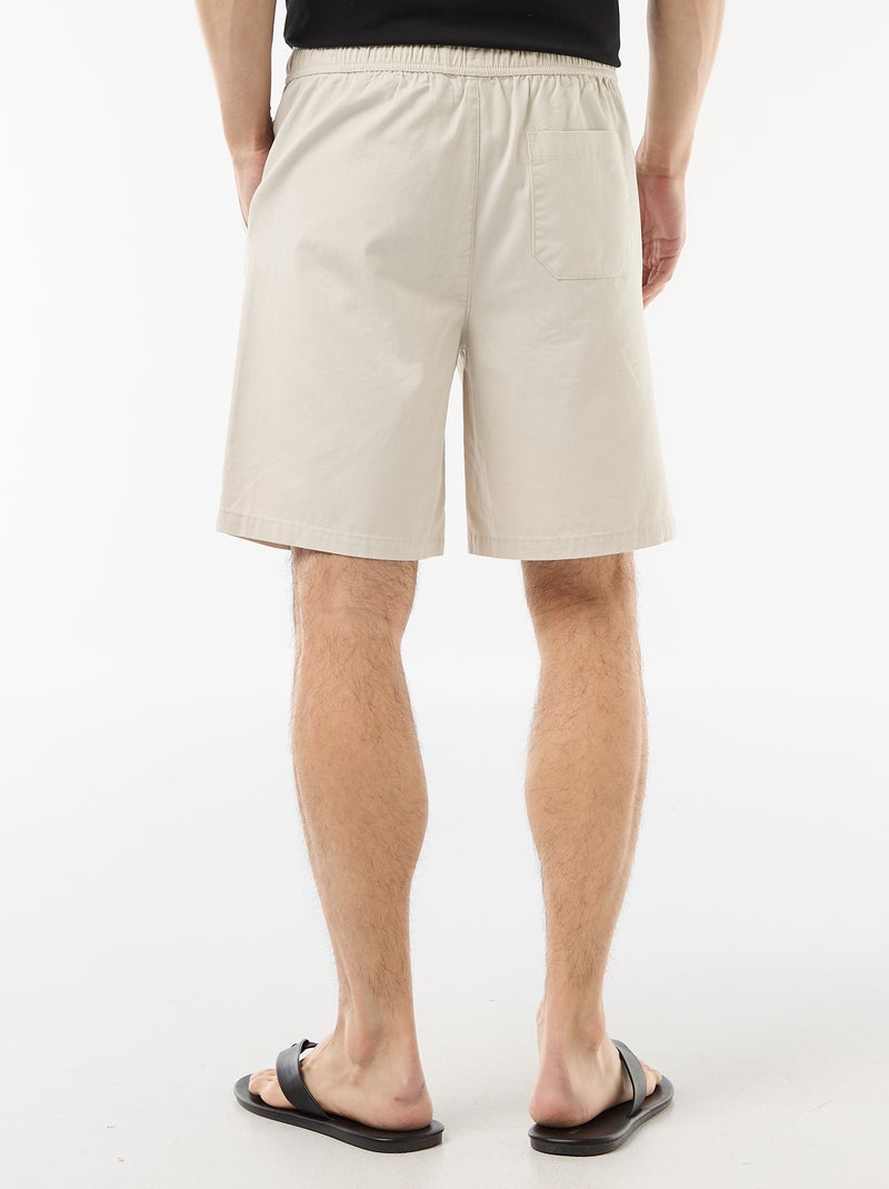 Effen chino short Grijs - Kiabi