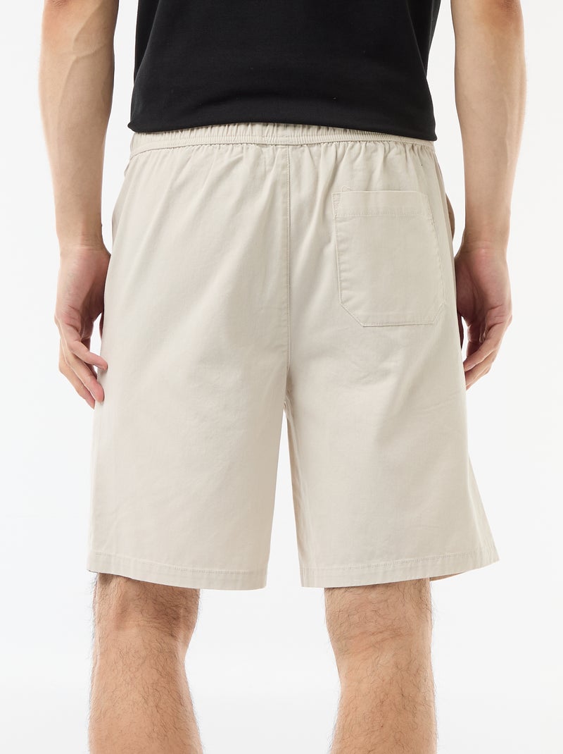 Effen chino short Grijs - Kiabi