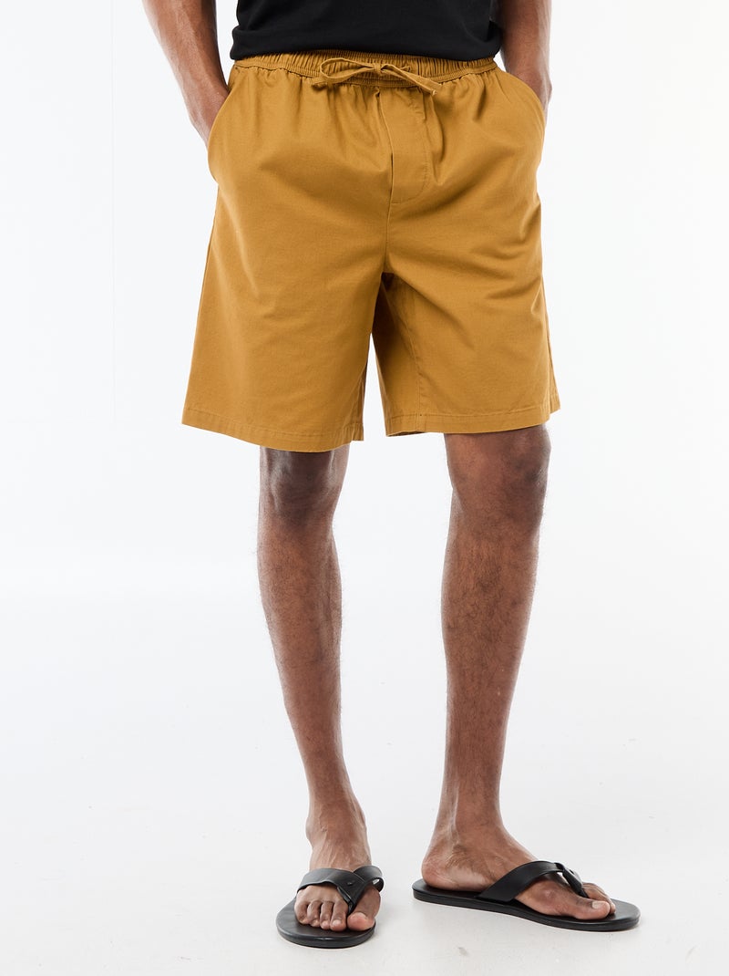 Effen chino short Rood - Kiabi