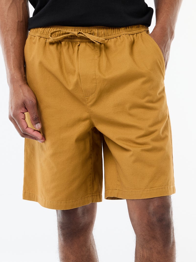 Effen chino short Rood - Kiabi