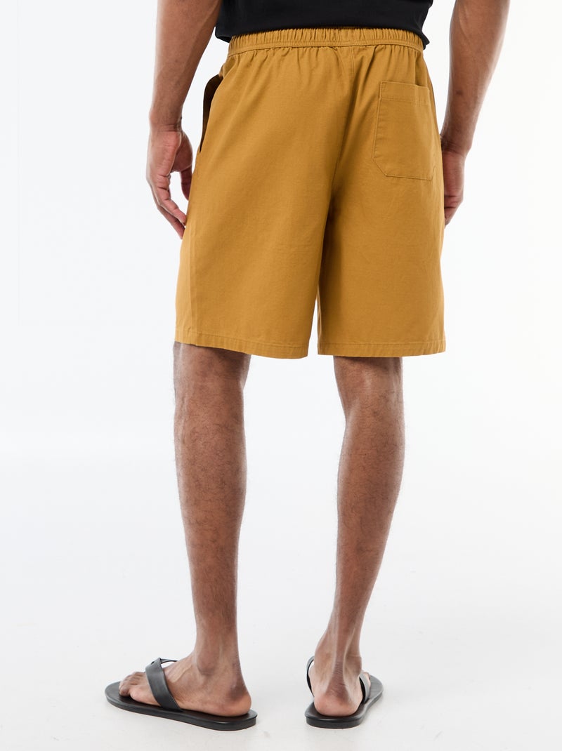 Effen chino short Rood - Kiabi