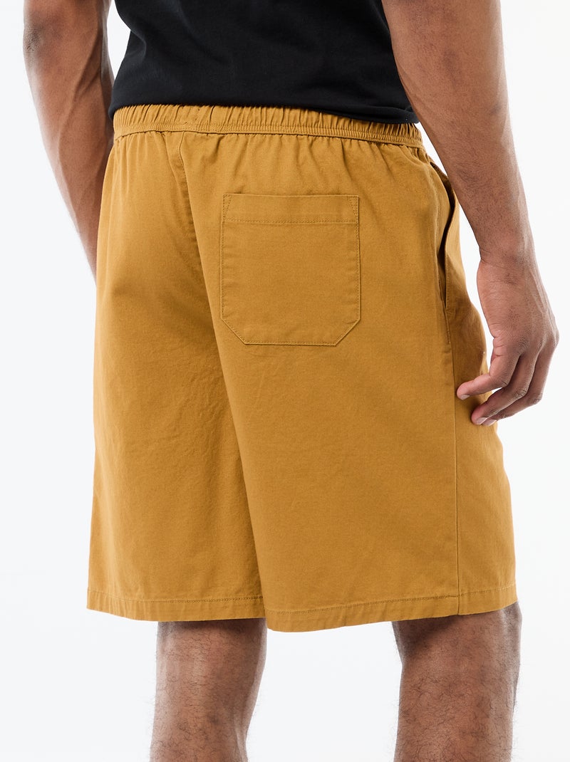 Effen chino short Rood - Kiabi