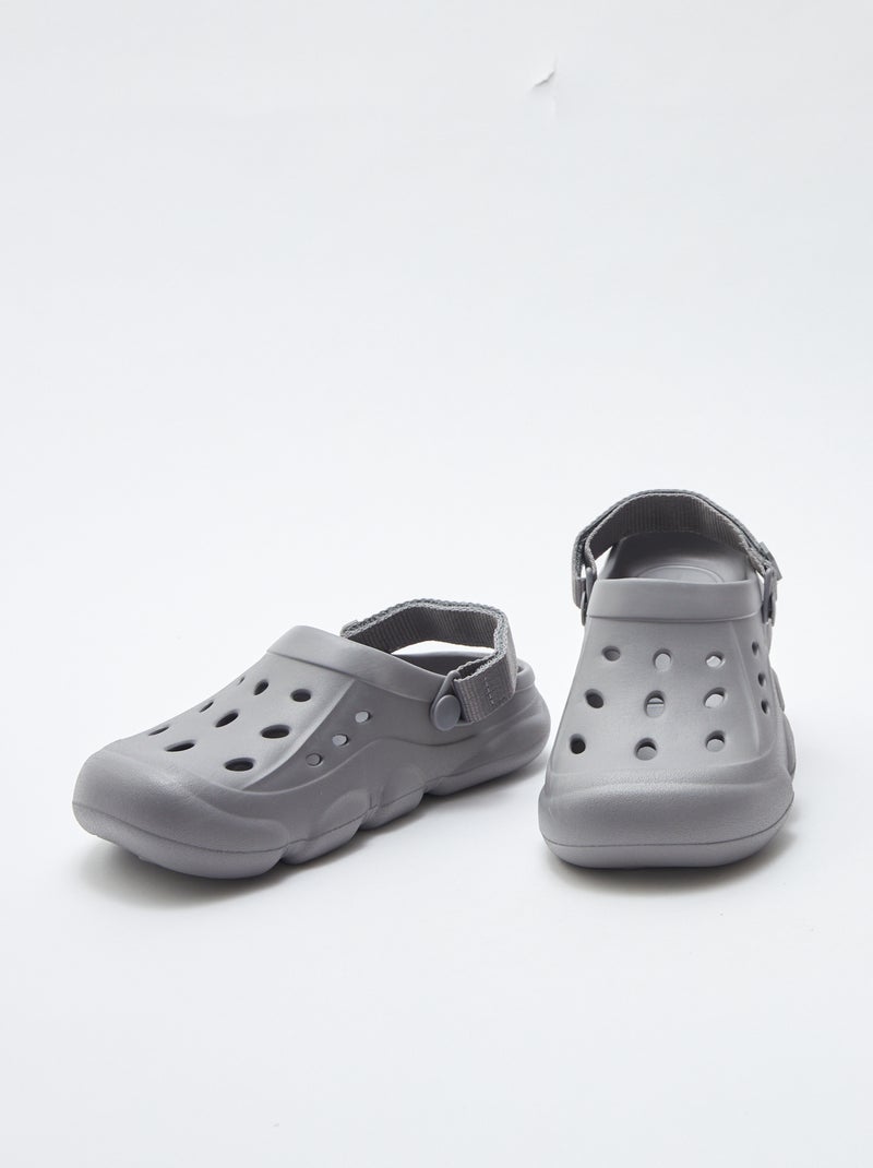 Effen clogs van gegoten kunststof GRIJS - Kiabi