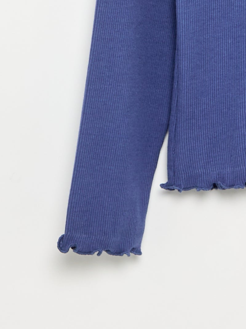 Effen coltrui met golvende afwerkingen Blauw - Kiabi