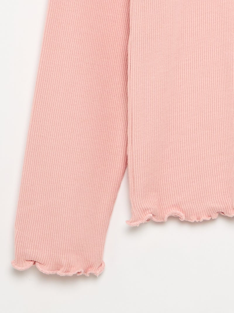 Effen coltrui met golvende afwerkingen Rose - Kiabi