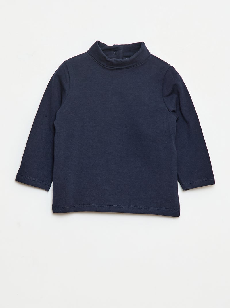 Effen coltrui met opstaande kraag Blauw - Kiabi