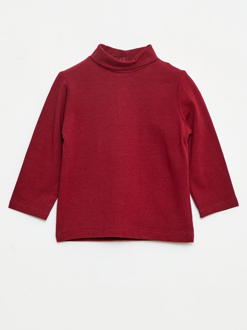 Effen coltrui met opstaande kraag Rood - Kiabi